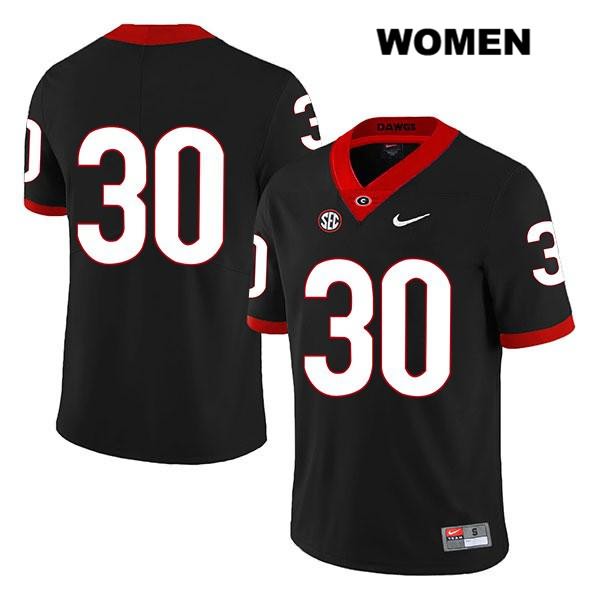 Georgia Bulldogs Women's Tae Crowder #30 NCAA No Name Legend Authentic Black Nike Stitched College Football Jersey PJB3356YM